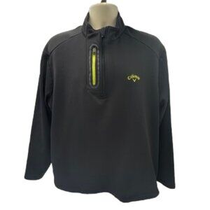 Callaway Quarter Zip Men's Golf Long Sleeve Black Pullover Jacket - XLarge